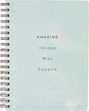Fringe Studio Spiral Notebook Journal, Amazing Things Marble, Paperback Cover, Front Storage Pocket, Narrow Ruled, 7.8" W X 9.75" H, 192 Pages (977149)