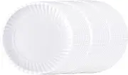 Kisangel 50pcs Blank Disposable Paper Plates for Watercolor Painting DIY Hand Drawing Trays Art Supplies for Preschool Outdoor Picnics and Parties