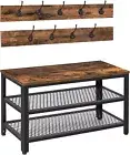 Coat Rack Shoe Bench, Hall Tree Entryway Storage Bench, Shoe Rack Organizer with