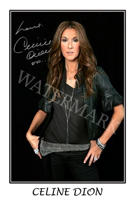 Celine Dion signed 12x18 inch photograph poster- Top Quality