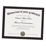 Certificate Frame with Clear Plexiglass, 8.5 by 11 Picture Diploma Document