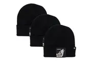 3x Goorin Lone Wolf Man Beanie Hat Warm Winter Ski Animal Series - Black