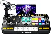 Kids DJ Mixer – Portable USB Charging DJ Table Piano with Lights, Soundboard Keyboard Toy | Digital Music Mixer for Kids, Electronic DJ Learning Console for Children, Musical Gift for Boys & Girls