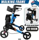 Mobility Rollator Walking Frame with Seat Back Bag Aluminium lightweight