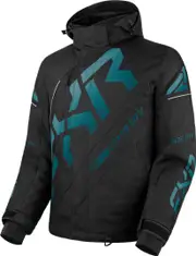 FXR CX 2025 Snowmobile Jacket, black-green-blue, Size XL for Men Black Green Blue