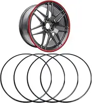 Aluminum Wheel Protector, One Piece Aluminum Alloy Material, Car Wheel Protection Ring, Anti-Scratch, Anti-Friction, Wheel Protection Decoration Ring, Suitable for All Kinds of Vehicles (Black, 20in)