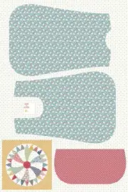 Lori Holt Cook Book Home Décor Apron Panel Mums *HD11770-PANEL*