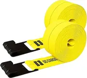2 Winch Straps 4x30' Flatbed Trailer Strap Tie Downs w/ Flat Hooks Heavy Duty Cargo Straps for Flatbeds Trailers and Trucks | Ratchet NOT included.