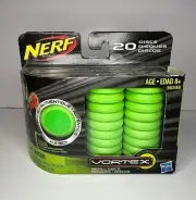 NERF Vortex Disc Refill Pack 20 Green Discs VIGILON PROTON PRAXIS NITRON