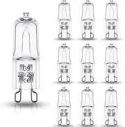 Pyhot 10 Pieces G9 Halogen Light Bulbs,Clear Capsule Halogen Lamps,Dimmable 25W,Warm White 2700K,No Flicker,No Buzzing (25)