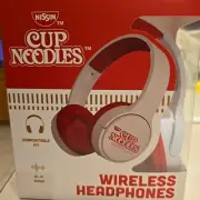 Nissin Cup Noodles Wireless Headphones Red/White