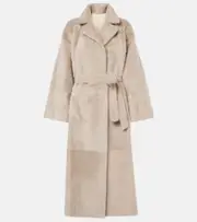 [Brunello Cucinelli] Brunello Cucinelli Reversible shearling and leather coat AU 12 beige