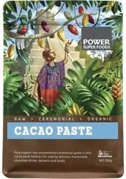 Power Super Foods Cacao Paste Buttons Ceremonial Grade Certified Organic 500g