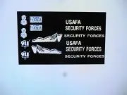 USAF Academy Police Patrol Vehicle Decals 1: 43 Old School