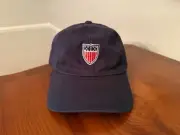 Team USA Apparel Olympic Shield Flag Navy Flex Stretch Fitted NEW Hat Cap hockey