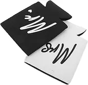 Mikinona 2pcs Wedding Drink Can Sleeves Unique Mr Mrs Print Insulated Neoprene Coolers for Beer Wine Soda for Festive Celebrations Parties Beverage Holders