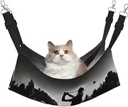EdWal Black and White Golfs print Soft Sleeping Hammock Cat Hammock for Cage Hanging,Pet Hammock Bed Adjustable for Small Animals