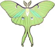 [Pinsanity] Luna Moth Enamel Lapel Pin, 2 inch, enamel, no gemstone