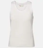 [Khaite] Khaite Isha cotton-blend jersey tank top AU 12 white