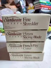 4 NEW Sunbeam Vista Food Processor Cutter, Shredder, & Slicing Blades