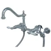 Kingston Brass KS124.PLBS Heritage 1.8 GPM Widespread Bridge - Chrome