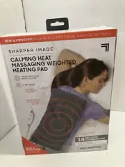 Calming Heat Massaging Weighted Heating Pad by Sharper Image- Electric...