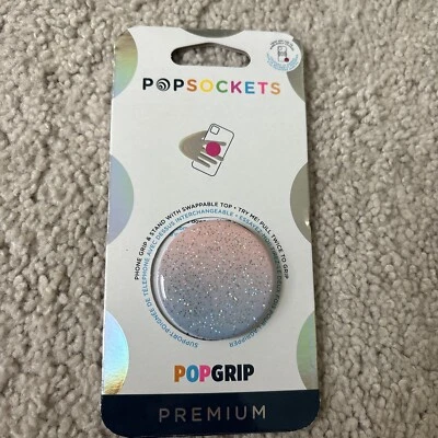 PopSockets Phone Grip Stand Glitter Morning Haze PopGrip PopSocket