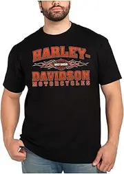 [HARLEY-DAVIDSON] Men's Scorch New Crew-Neck Short Sleeve Cotton T-Shirt - Black