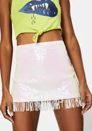[Club Exx] Solar Flair Sequin Mini Skirt