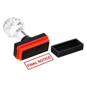 Final Notice Stamp Self Inking, Red Ink Office Stamps Pre Inked, Black