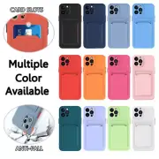 Card Holder Slot Wallet Back Case Cover For iPhone 15 14 13 12 11 Pro XS MAX XR