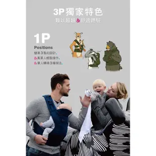 英國【WMM】Pao 3P3 典藏款 寶寶揹帶-競速綠