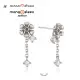 Earrings韓國璀璨夢境時尚S925極光純銀花型垂墜飾耳環-氣質銀/MJ0006S-EWR