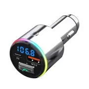 RGB Light Bluetooth FM Transmitter Stereo Car AUX MP3 Player QC3.0 Quick Charger