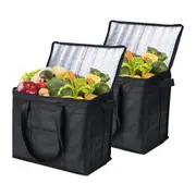 2 Piece Insulated Portable Lunch Cooler Bag Food bag Grocery Shopping