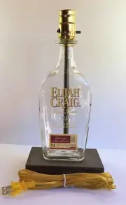 Elijah Craig Table Desk LAMP Bar Lounge Decor Liquor Bottle Party Light