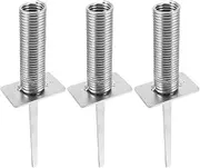 POPETPOP 3pcs Corner Flag Spring Base Football Flagpole Spike Soccer Training Equipment Practice Soccer Training Gear Training Ground Stake Playing Up Soccer Football Flag Base Iron Silver