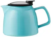 FORLIFE Bell Ceramic Teapot with Basket Infuser 26-Ounce/770ml, Turquoise