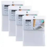 4x Boxsweden Wash It 60x50cm Washing Machine Mesh Clothes Bag Storage Large WHT