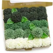 Artificial Wedding Dahlia Flowers 25 pcs Fake Roses with Stem Shades of Green
