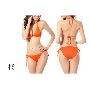 性感綁帶比基尼 比基尼泳衣 bikini 純色比基尼 三點式比基尼 綁帶泳衣 泳衣 泳衣 性感泳衣 【386W】