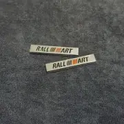 2x Chrome Silver RALLI ART Small Metal Emblem Decal Badge Sticker Sports Edition (for: Renault)