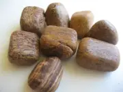 "Lucky 8 Knowledge" Calligraphy Stone Amulets w/ Pouch Tumble Gemstone CRYSTAL