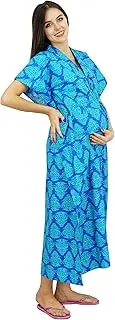 [Bimba] Maternity Cotton Kaftan Hospital Delivery Gown Nursing Night Wear Caftan