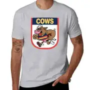 Adelaide Crows AFL Team BBQ Series - Cows Meme T-Shirt Small Grey