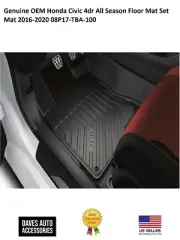All Weather Floor Mats Set #08P17-TBA-100 For 2016-2020 Honda Civic 4dr (for: Honda Civic)