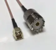SMA male plug to UHF Female SO239 RF coax cable adapter RG316 12 Inch 30cmUSA...