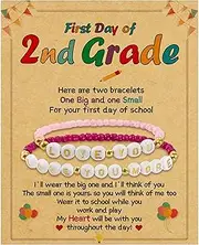 [BAYLAY] First Day of School Bracelet for Mommy and Daughter Mommy and Me Bracelet Back to School Bracelets