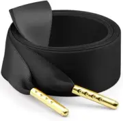 1 Pair Flat Satin Ribbon Shoelaces Metal Aglets Colorful Silk Shoestrings 5/8"