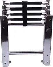Ladders,Under Platform Boat Ladder 4 Step Pontoon Boat Ladder Stainless Steel Boarding Telescoping Ladder for Yacht Swimming Pool